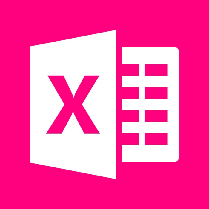 Bright Pink Microsoft Excel bright pink app icons for iPhone