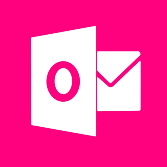 Bright Pink Microsoft Outlook bright pink app icons for iPhone