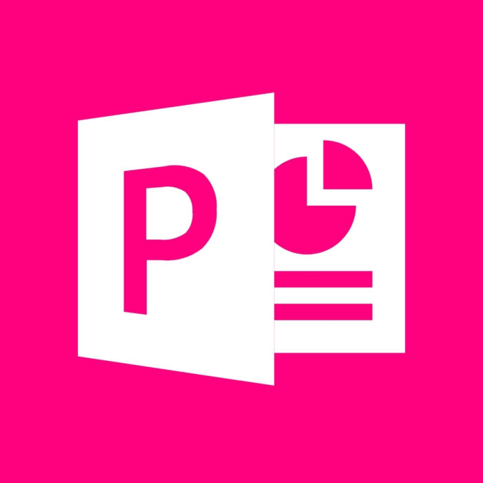Bright Pink Microsoft PowerPoint bright pink app icons for iPhone