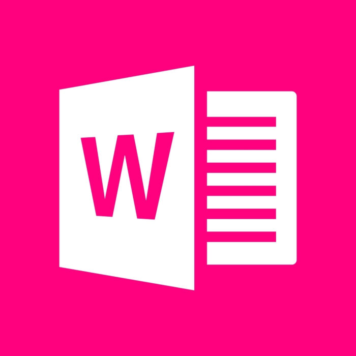 Bright Pink Microsoft Word bright pink app icons for iPhone