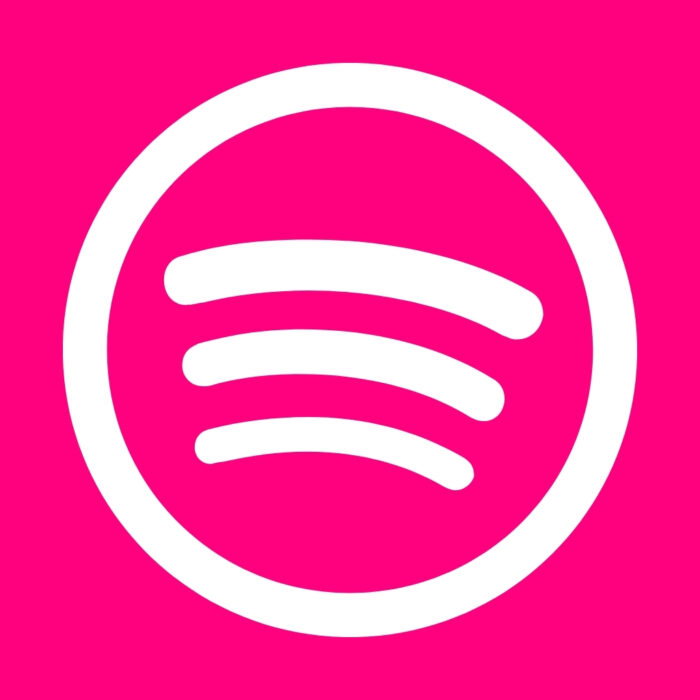 Bright Pink Spotify bright pink app icons for iPhone