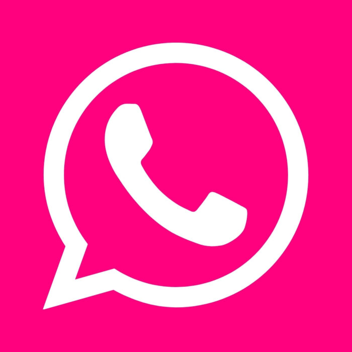 Bright Pink WhatsApp bright pink app icons for iPhone