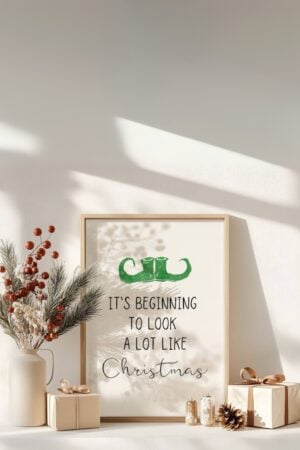 Elf Shoes Print Wall Art Free Printable Poster Christmas