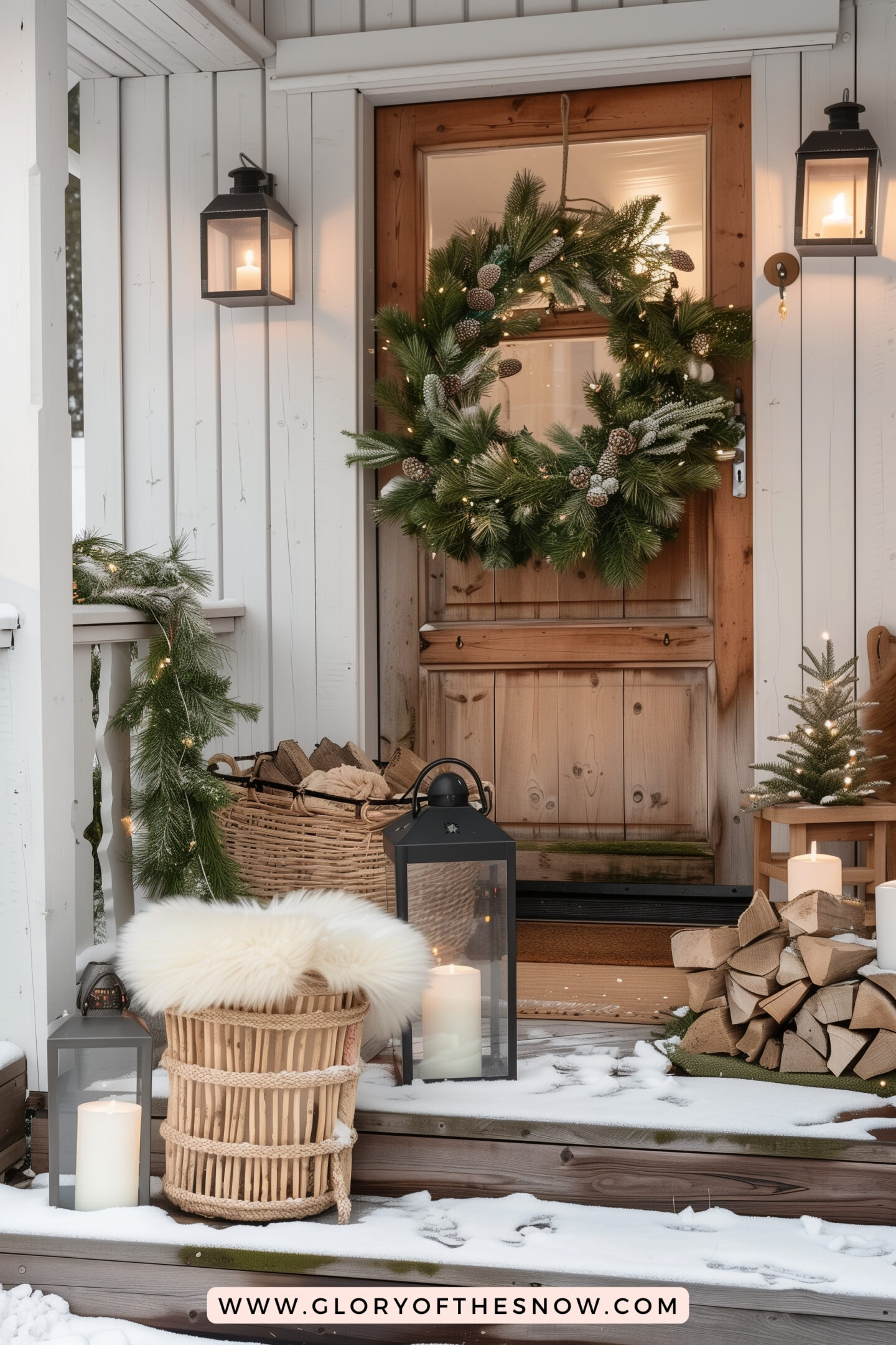 Christmas Decorating Ideas For Small Front Porch: Cozy Scandinavian Christmas Porch