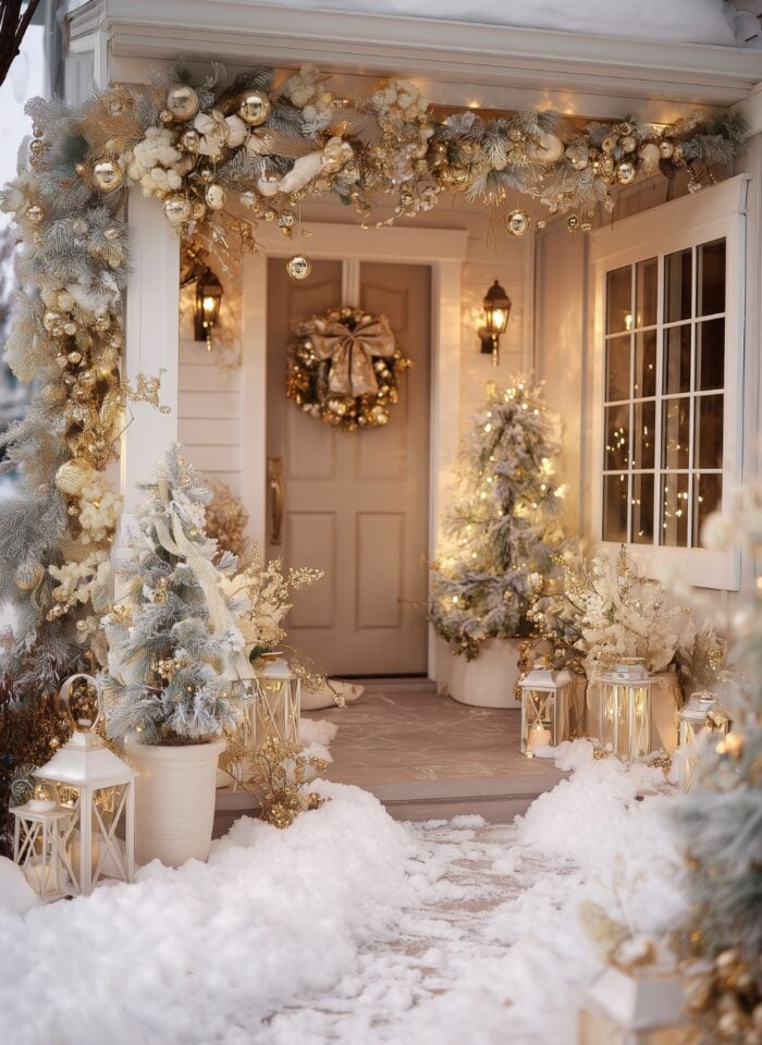 Christmas small front porch decorating ideas