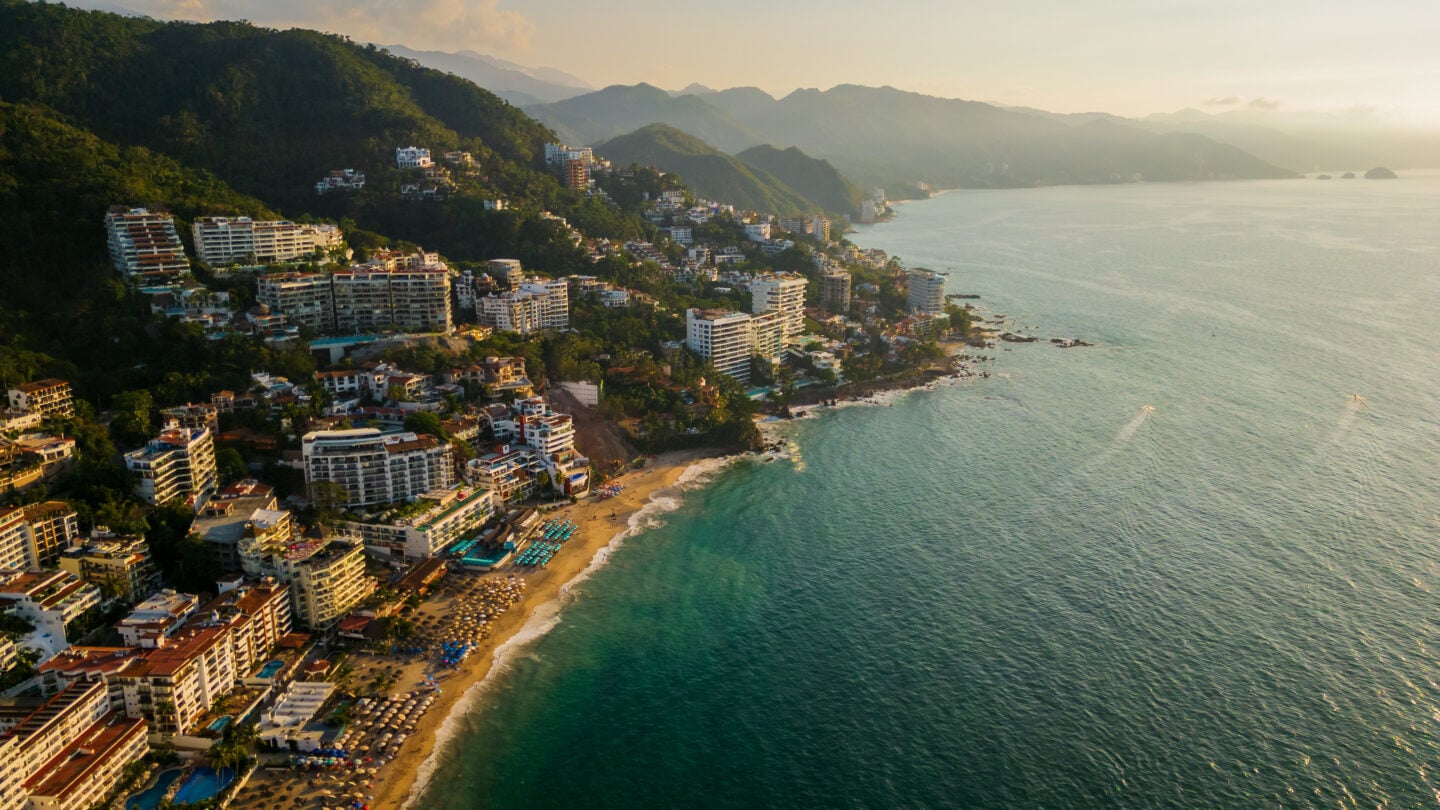 Puerto Vallarta aerial mexico riviera Nayarit, Mexixo
