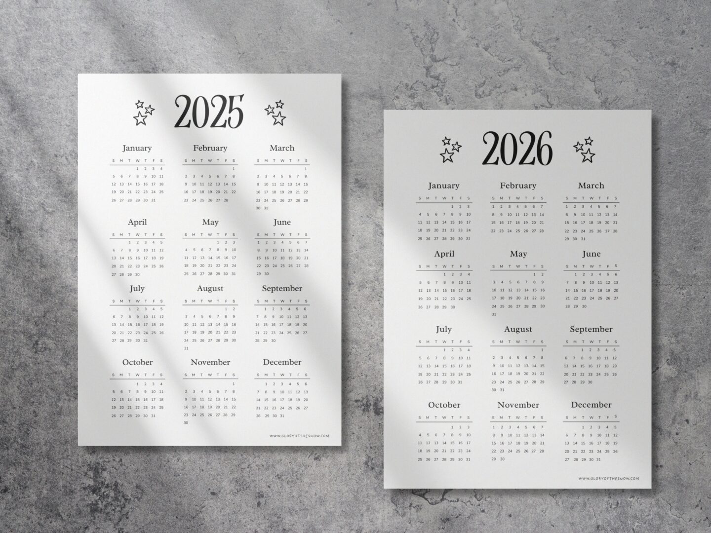 Free Printable Calendars For The Current And Next Year