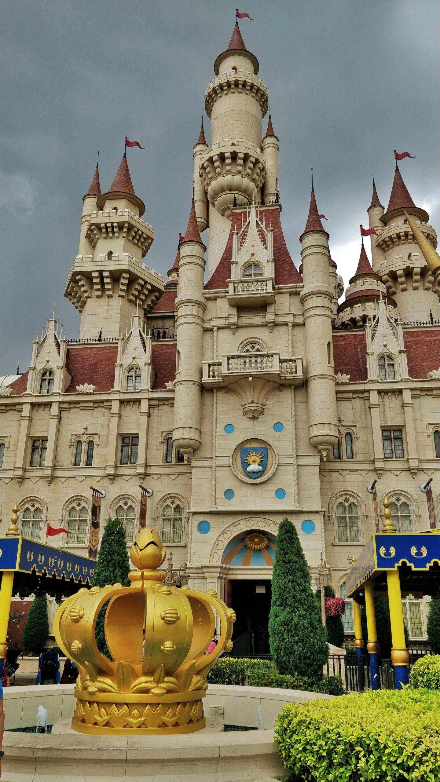 Far Far Away castle from the Shrek-themed zone at Universal Studios Singapore.