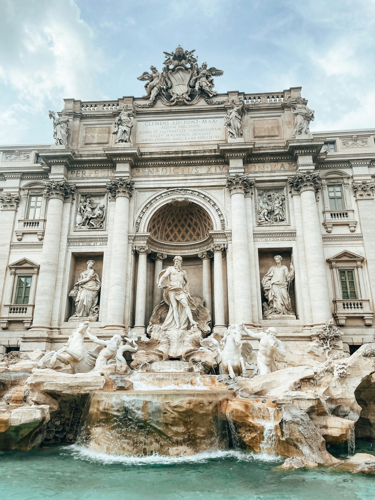 The Trevi Fountain (Italian: Fontana di Trevi), an 18th-century fountain in the Trevi district in Rome, Italy.