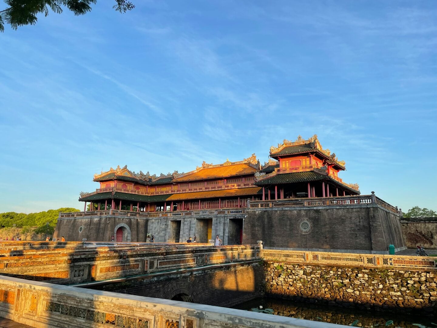 The Imperial City of Hue in Vietnam during early morning light.