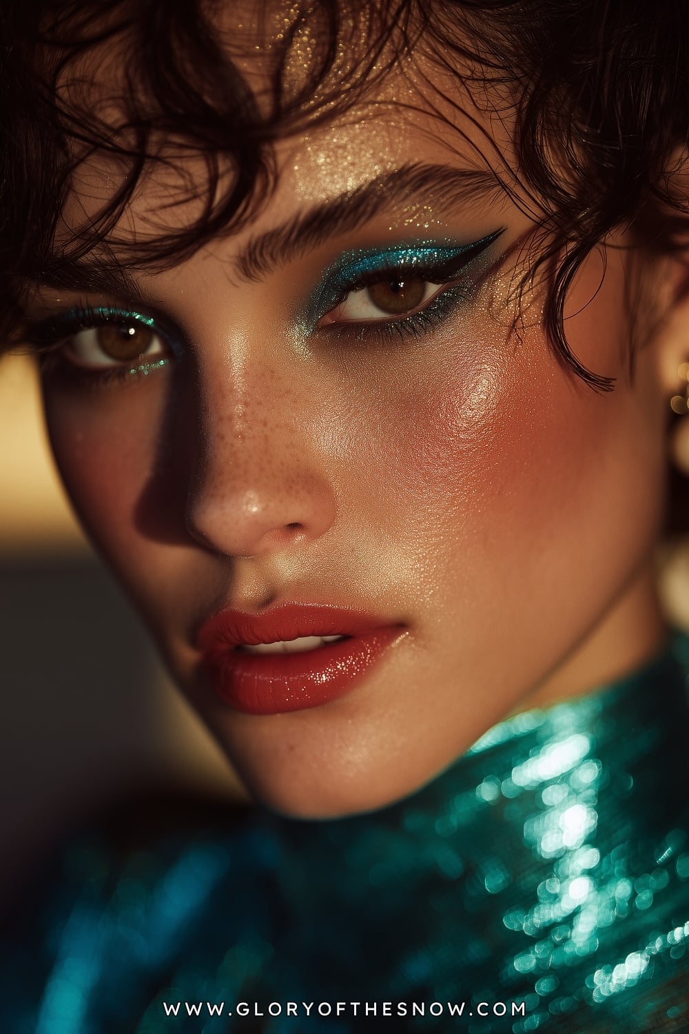 Easy Glam Makeup Looks: Teal & Gold Glam Fusion