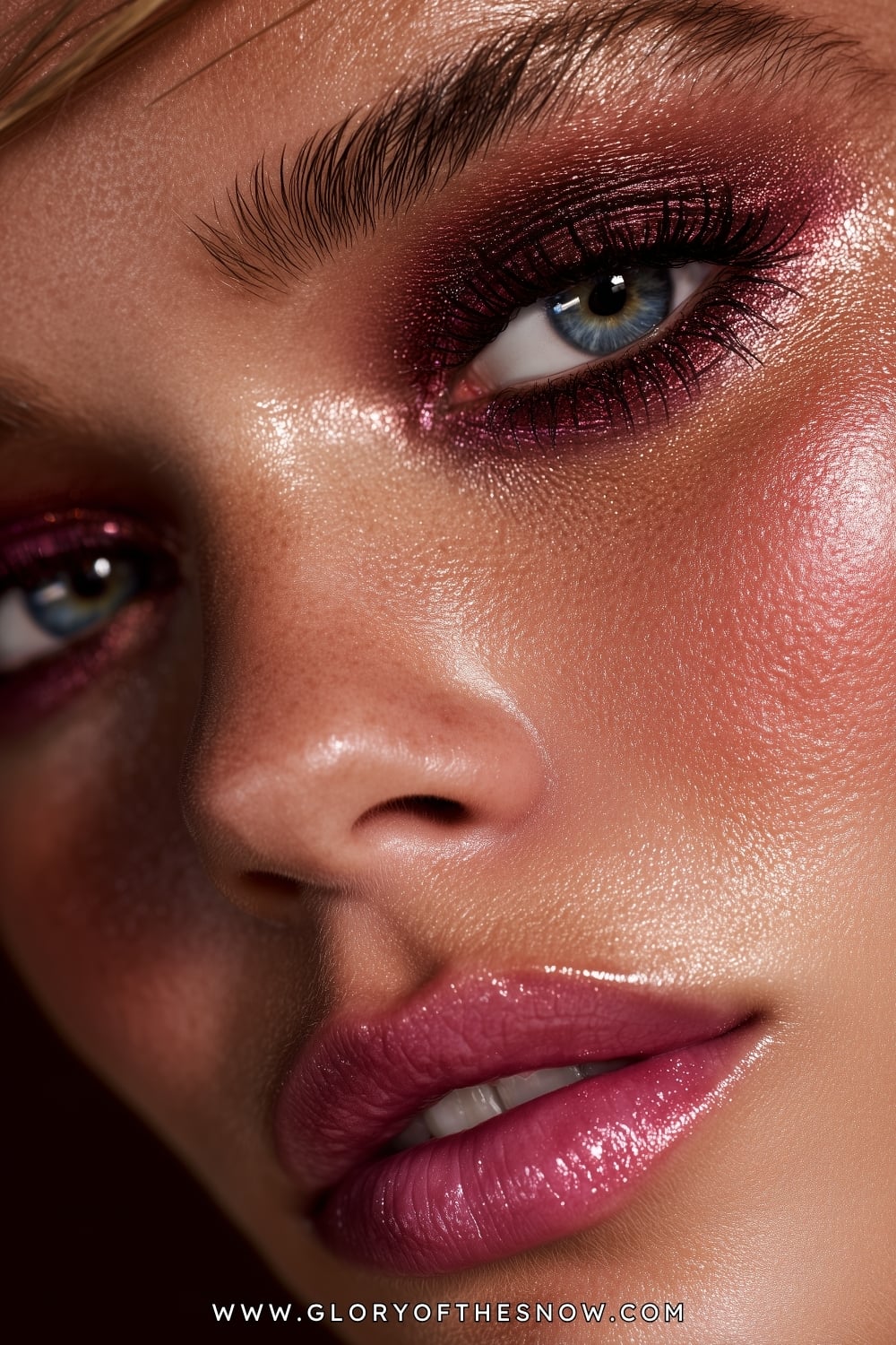 Easy Glam Makeup Looks: Berry Shimmer Statement Eyes
