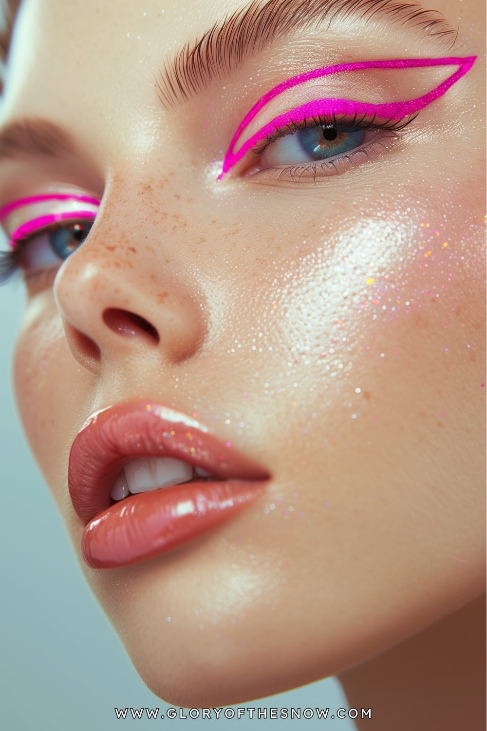 Pink Makeup Ideas: Graphic Pink Accent Liner