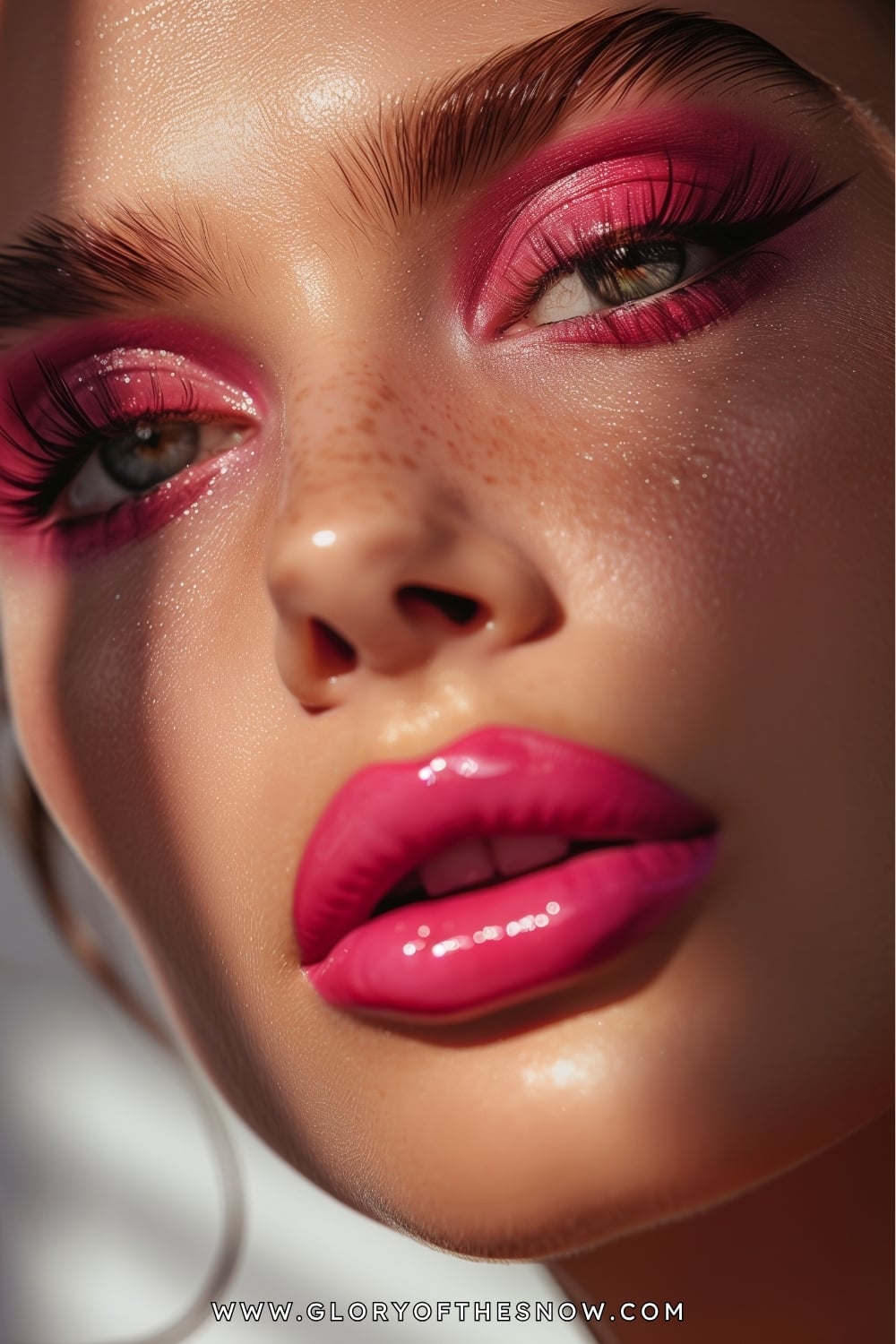 Pink Makeup Ideas: unlit Pink Freckle Glam