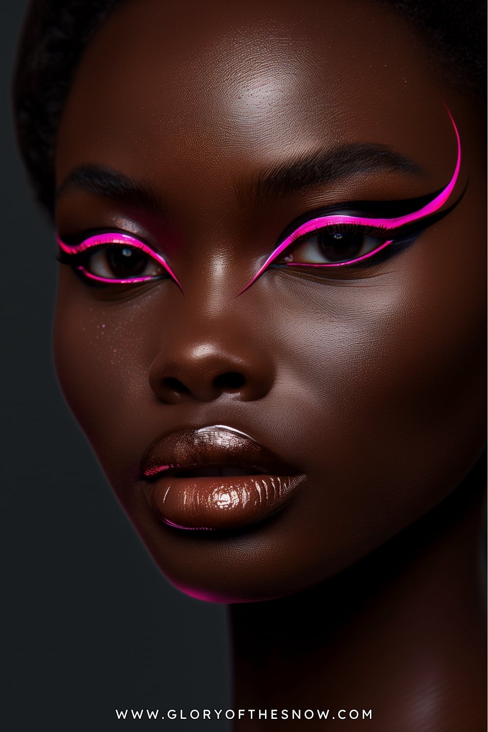Pink Makeup Ideas: Electric Pink Graphic Liner