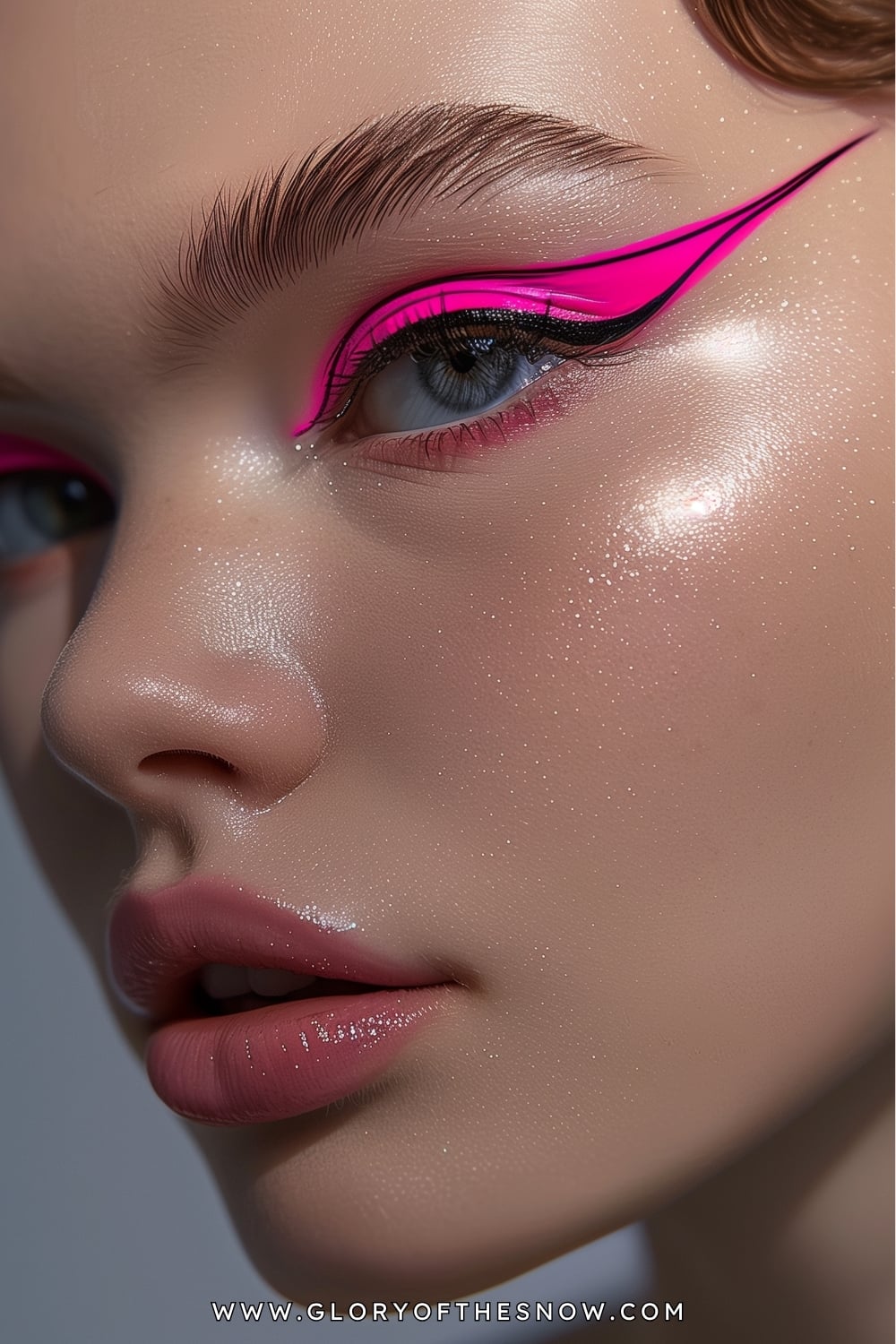 Pink Makeup Ideas: Sculpted Neon Pink Glam