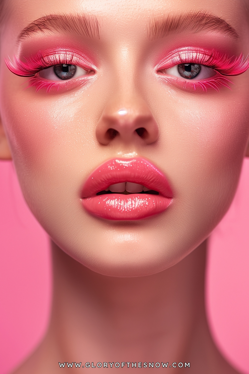 Pink Makeup Ideas: Sculpted Pink Symmetry