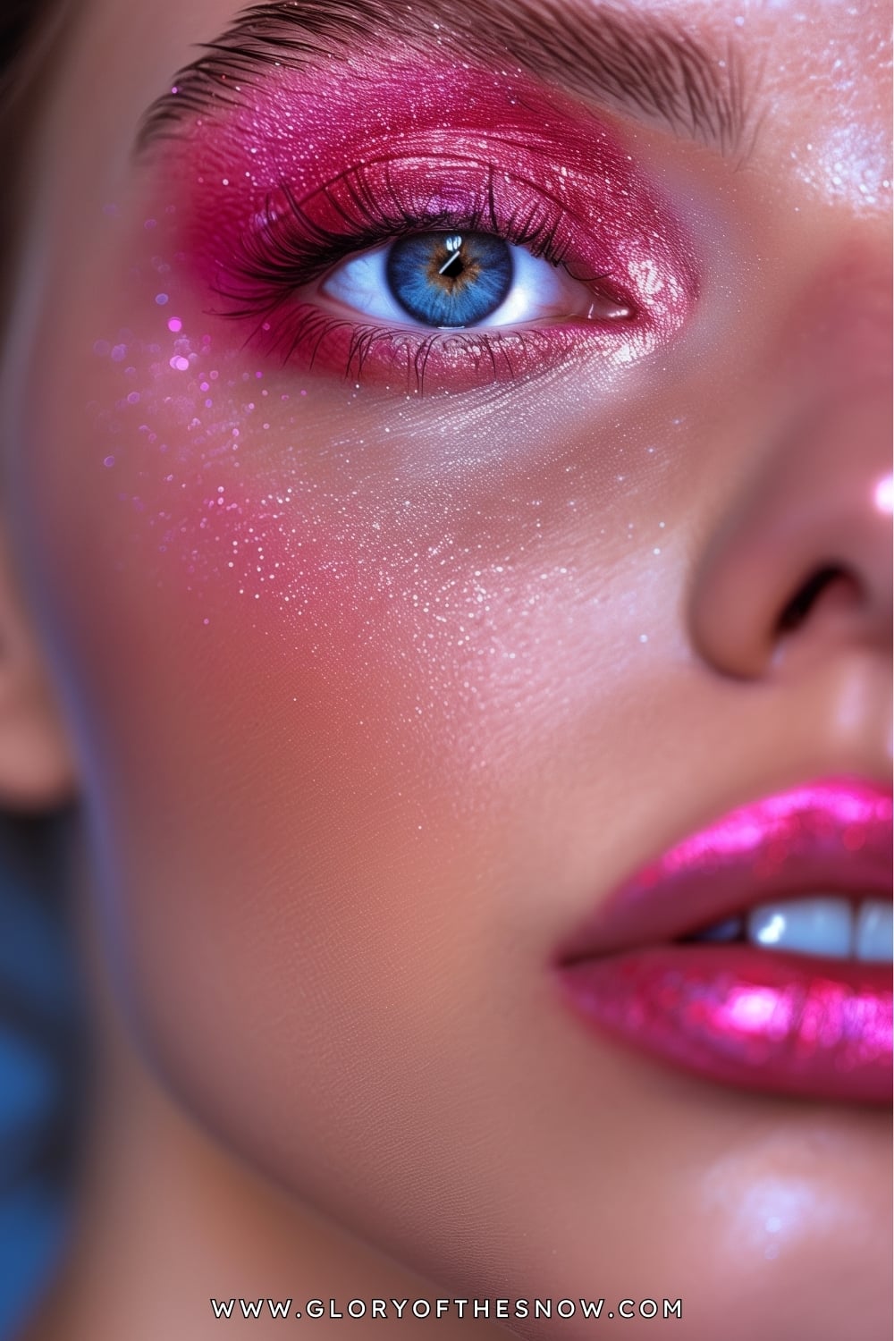 Pink Makeup Ideas: Radiant Pink Shimmer Focus