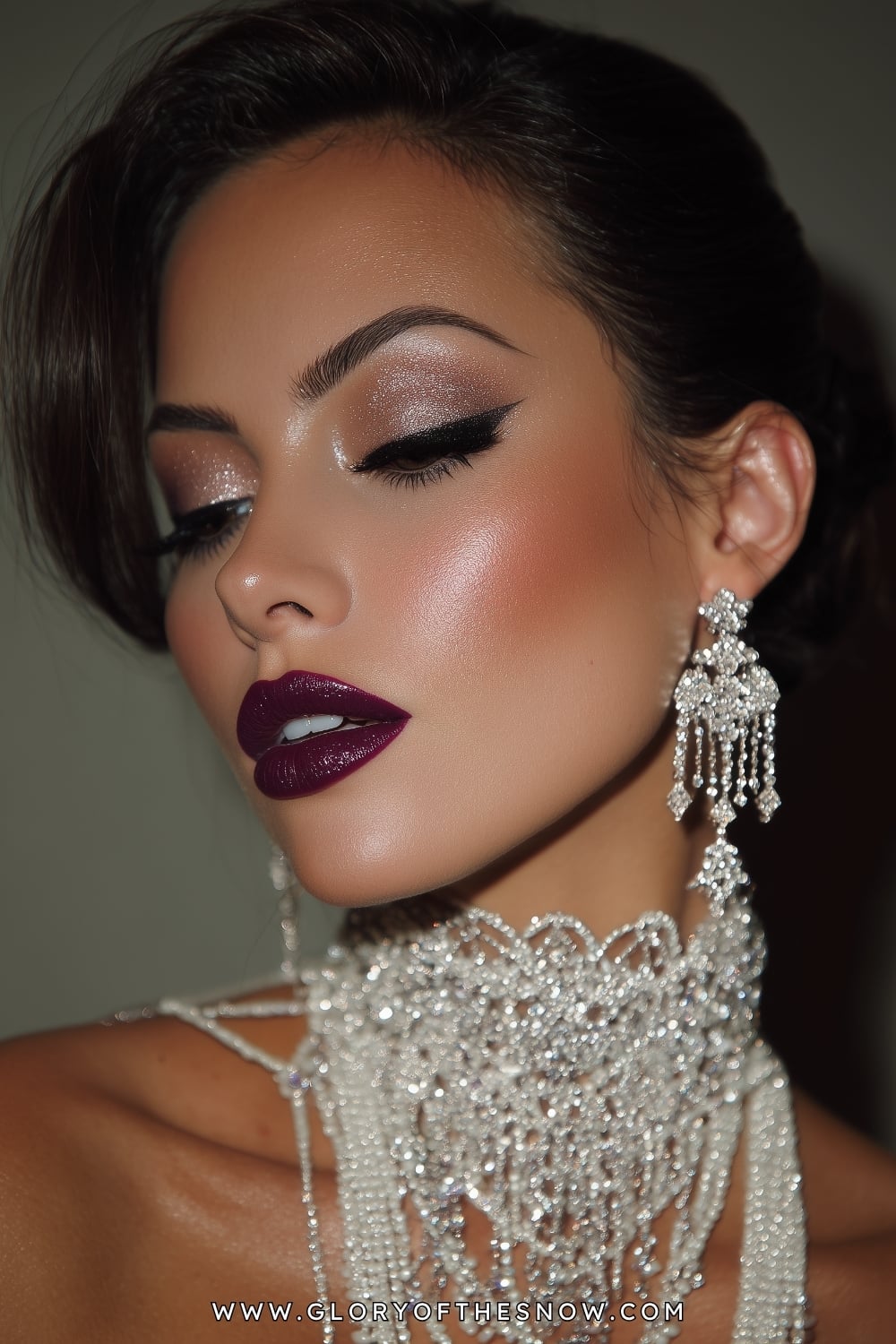 Baddie Makeup Looks: Velvet Lips And Diamond Dust Eyes
