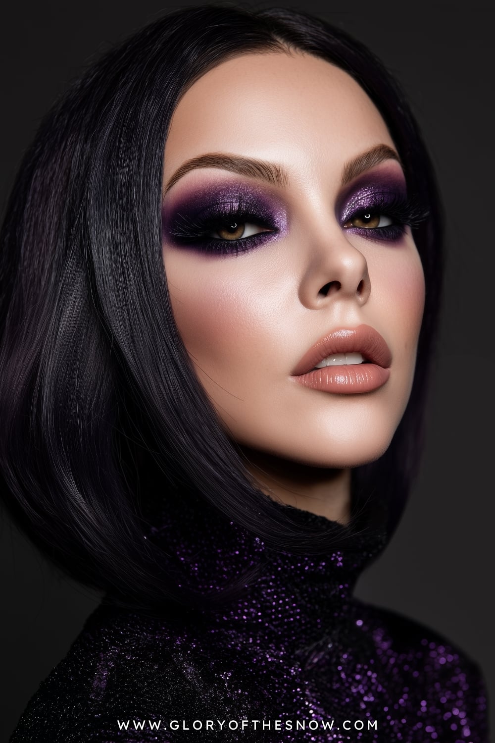 Baddie Makeup Looks: Velvet Purple Glam