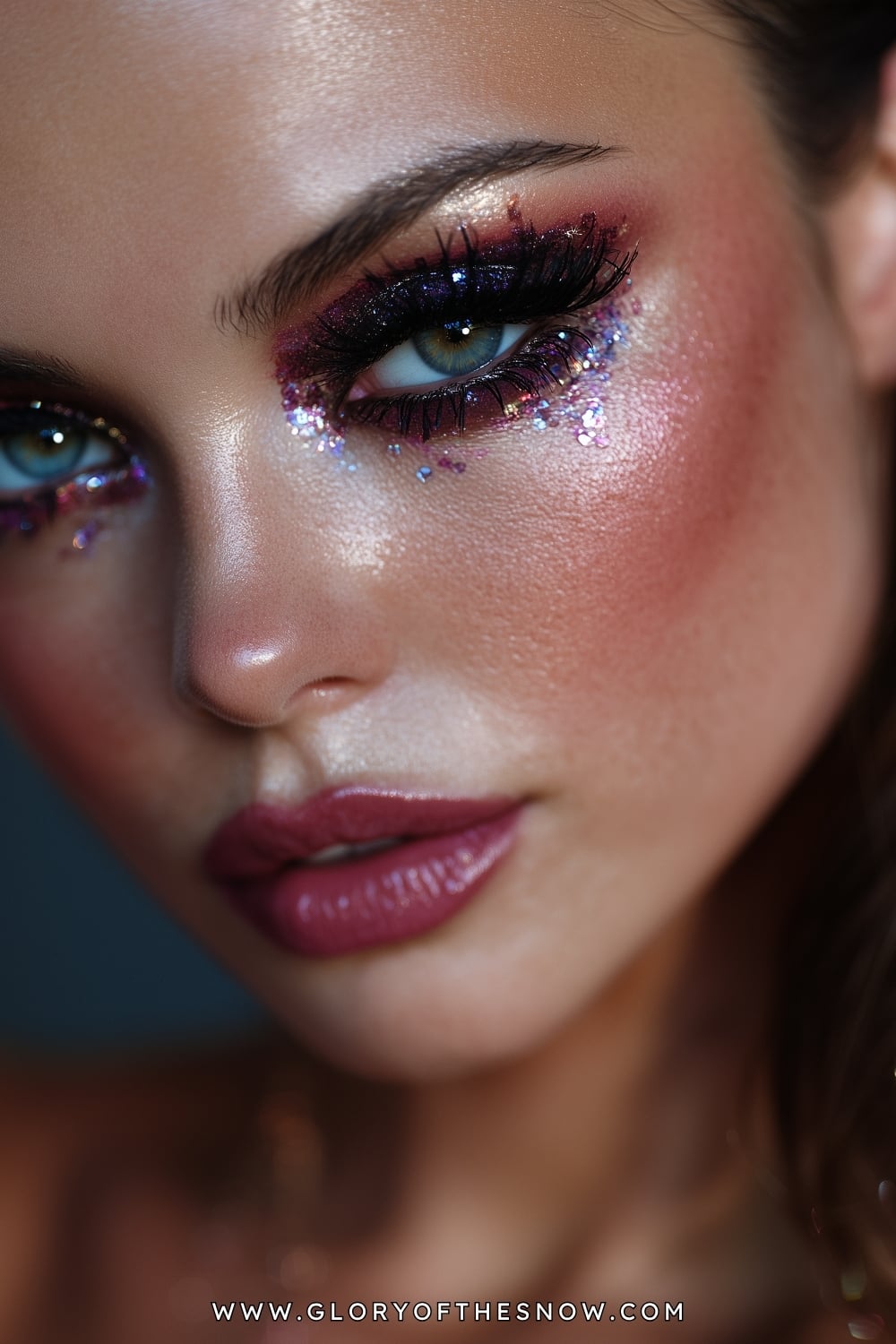 Baddie Makeup Looks: Glitter Tears Makeup Look